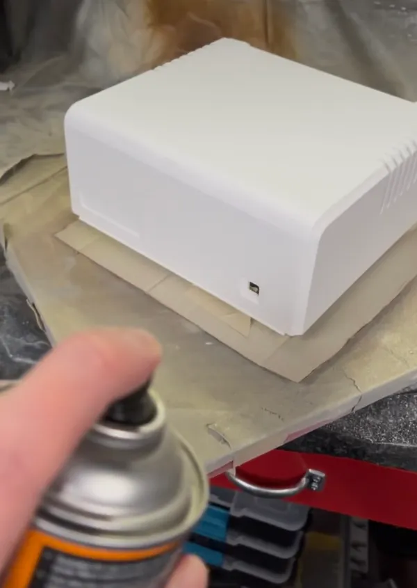 Painting the case after gluing the sides together