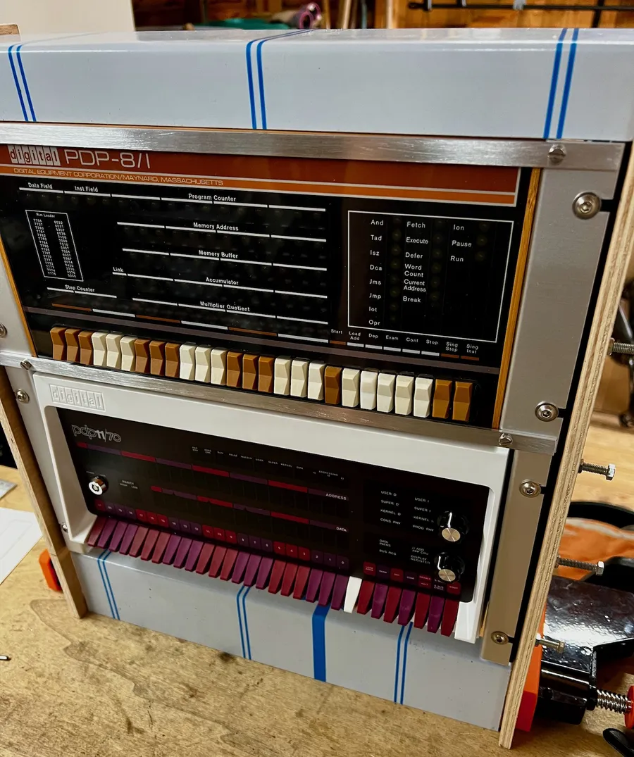 Click to view full size - First test fit of all the parts before finishing. The sides are old plywood with aluminium sheet for top and bottom panels.